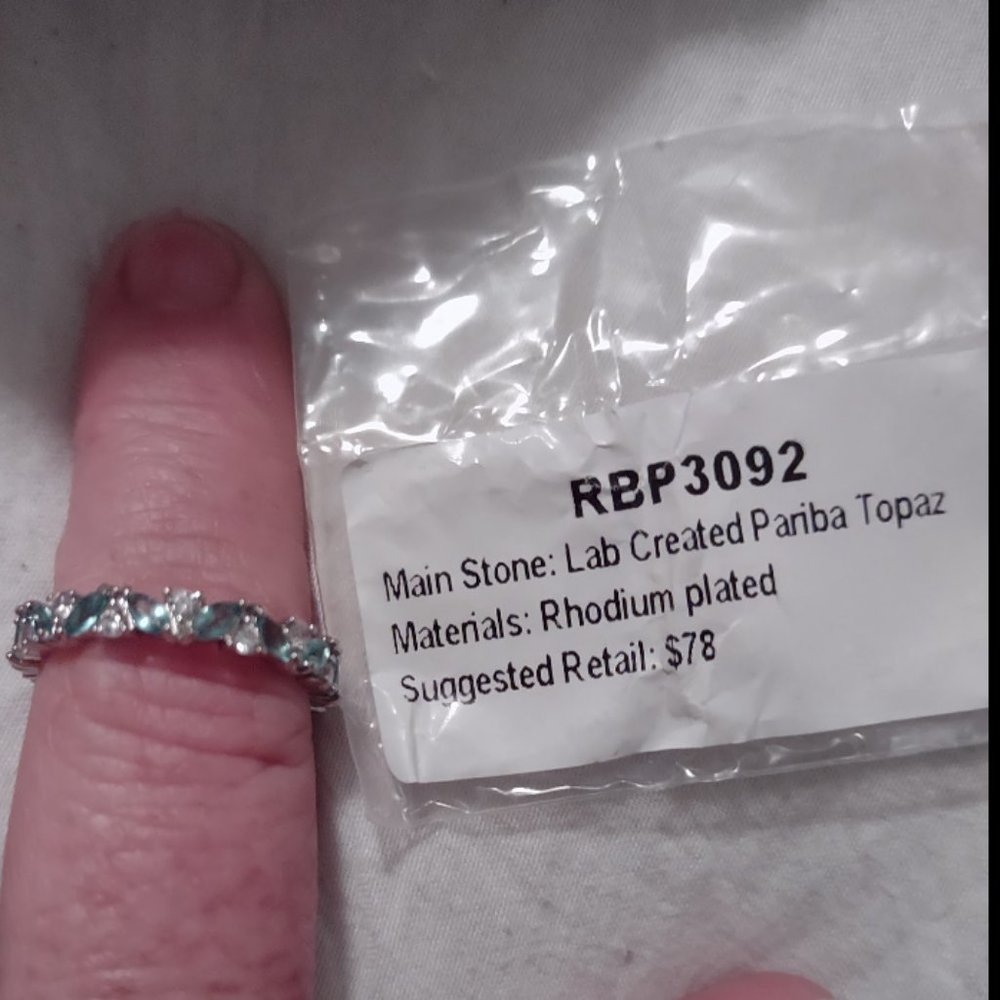 Pariba topaz ring size 8